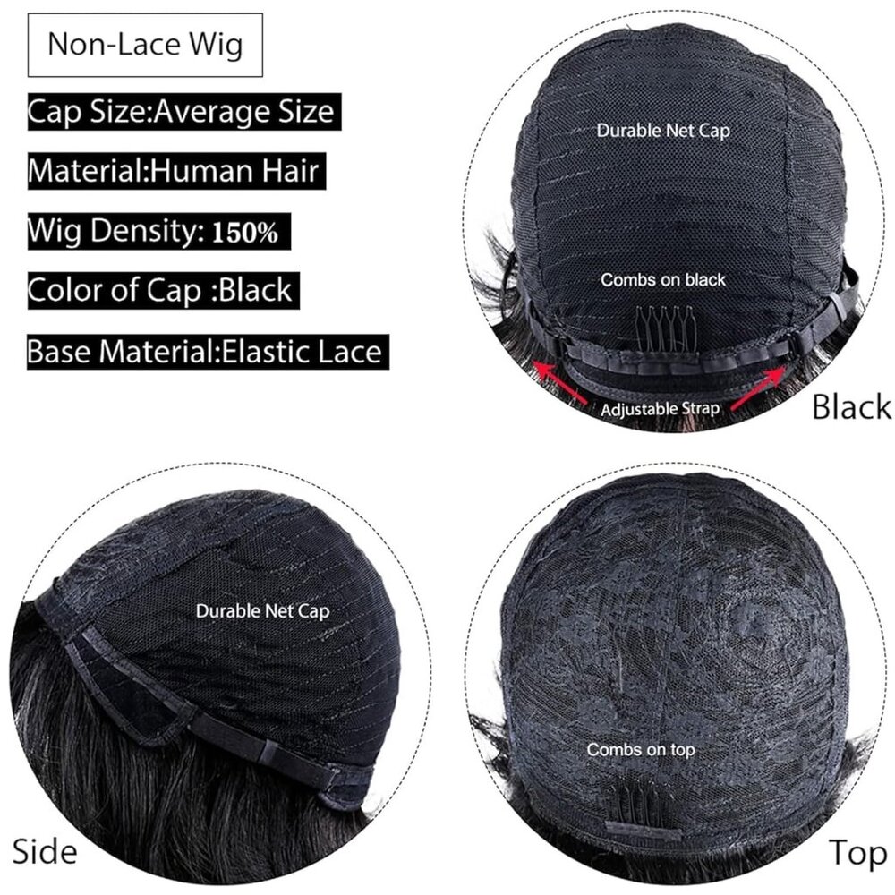 Pixie Cut Wig Human Hair Pixie Cut Wigs For Black… - image 6